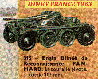 <a href='../files/catalogue/Dinky France/815/1963815.jpg' target='dimg'>Dinky France 1963 815  Panhrd Engin Blinde de Reconnaissance</a>